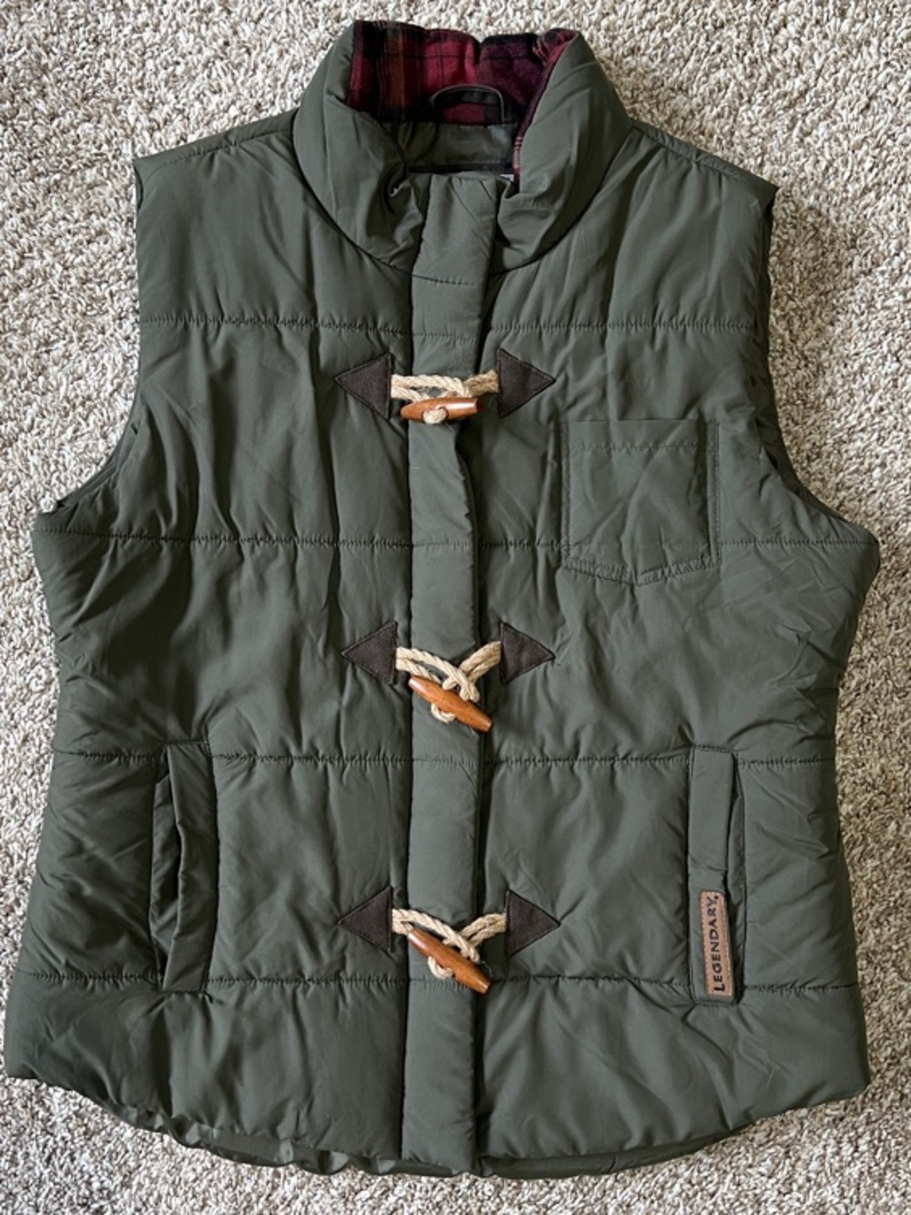 Olive Puffer Vest